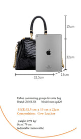 Hot Cow Skin Bag！ZOOLER Handmade Full Real Cow Leather Handbags Soft Skin Genuine Leather Bag Costly Women Fashion Bags #QS220
