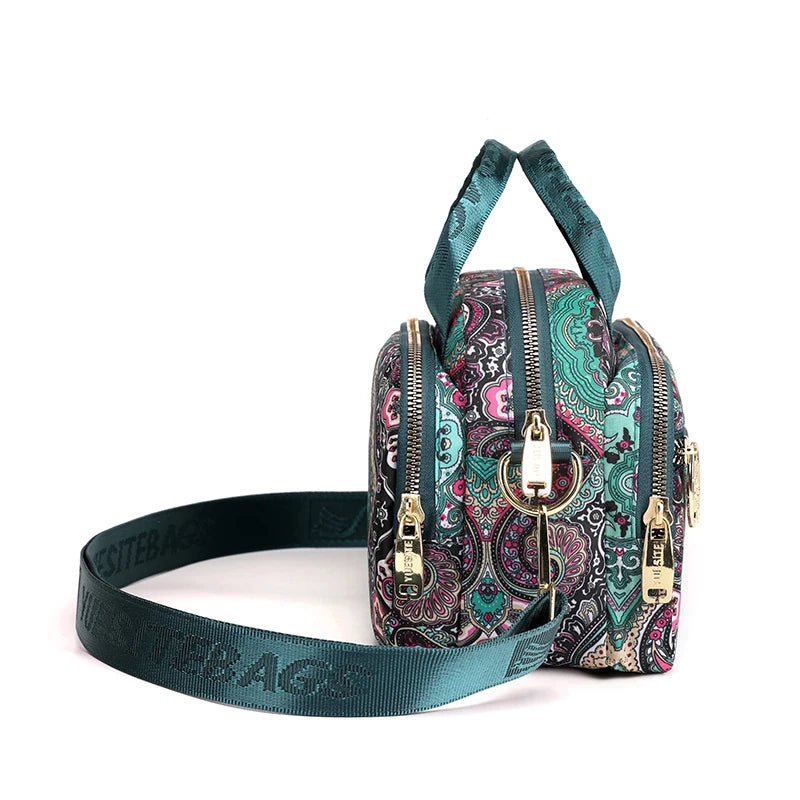 Women's Floral Nylon Crossbody Shoulder Bag