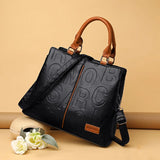 Luxury PU Leather Large Capacity Crossbody Bag – USA-Made Designer Women’s Travel Tote & Shoulder Satchel