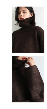 Women's Relaxed Mock Neck Knit Sweater