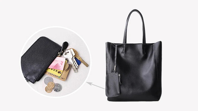 Bag Women 2022 New Summer Genuine Leather Tote Female Casual Fashion Simple Underarm Shoulder Bag Large Capacity Shopper Handbag