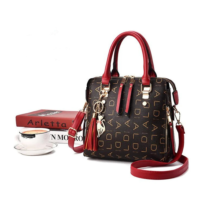 Elegant Tassel PU Leather Tote