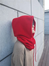 Women's Wool Blend Beanie & Hooded Scarf Set