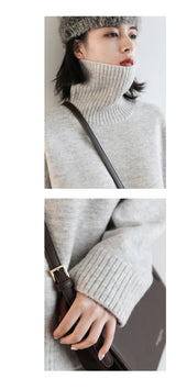 Women's Relaxed Mock Neck Knit Sweater