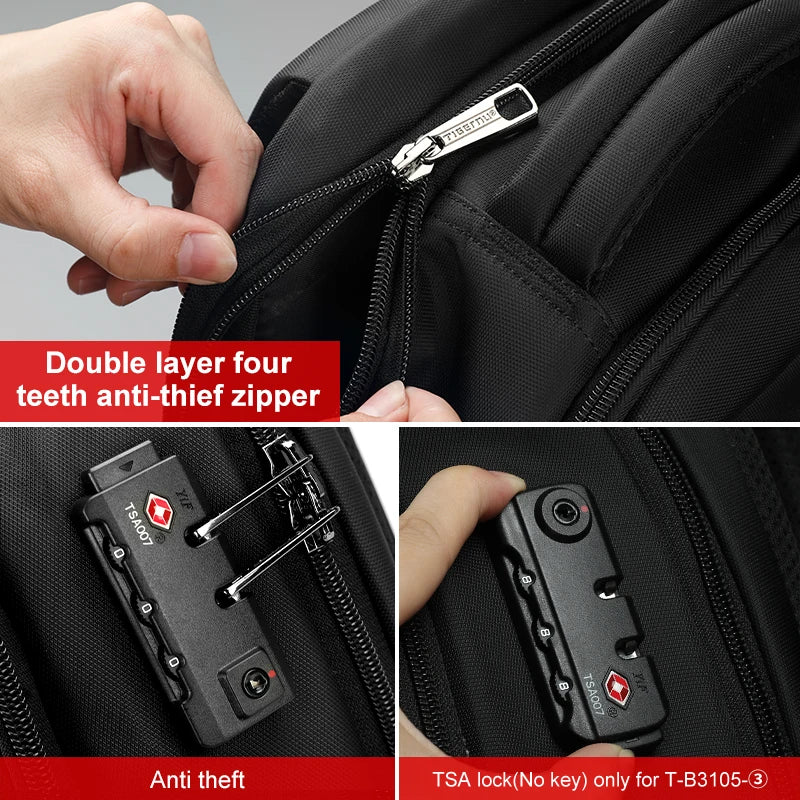 Tigernu Travel Backpacks 14-15.6-17'' Laptop Backpack For Men TSA Anti Theft Backpack Nylon Backpacks Bag For Schoolbag Knapsack