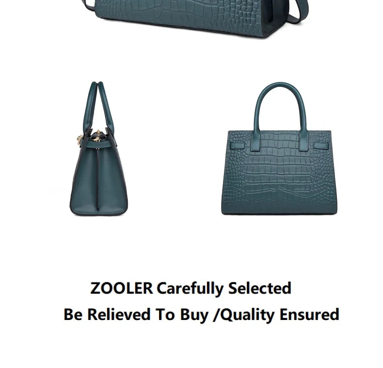 Hot ZOOLER Fashion Woman Bag Full Genuine Leather Shoulder Bags for Businesswomen Real Cow Handbags Purses Bolsa Feminina #wg383