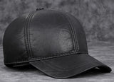 Men's Genuine Leather Baseball Cap | Eagle Print