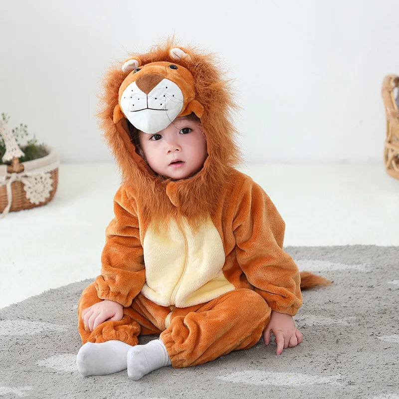Umorden Baby & Toddler Animal Romper | Cozy Plush Cartoon Coverall
