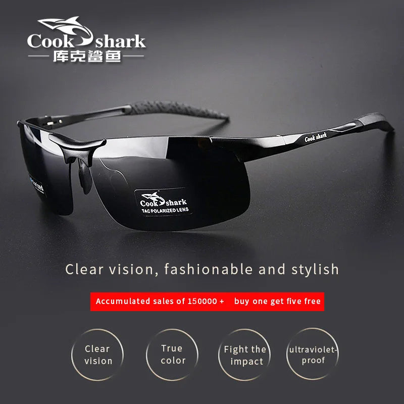 Cook Shark Polarized Aluminium Sunglasses for Men