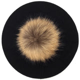 Women's Knit Beret with Oversized Pom Pom | Geebro