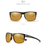 KDEAM New Polarized Men's Sunglasses Square Outdoor Photochromic Sun Glasses Women Non-Slip Nose Pad Full Accessories Included