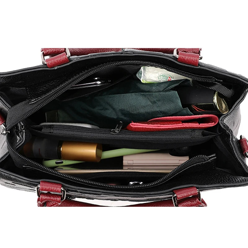 Luxury PU Leather Large Capacity Crossbody Bag – USA-Made Designer Women’s Travel Tote & Shoulder Satchel