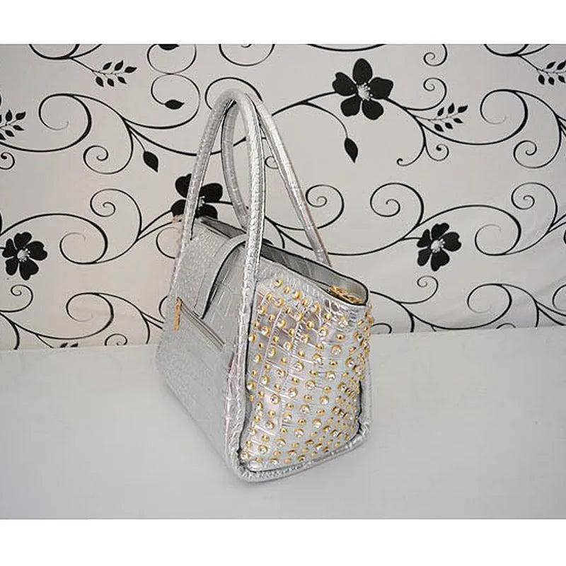 iPinee Rhinestones Crossbody Bags For Women Patent  Leather Luxury Handbags Women Bag Designer Ladies Messenger Bag Sac A Main