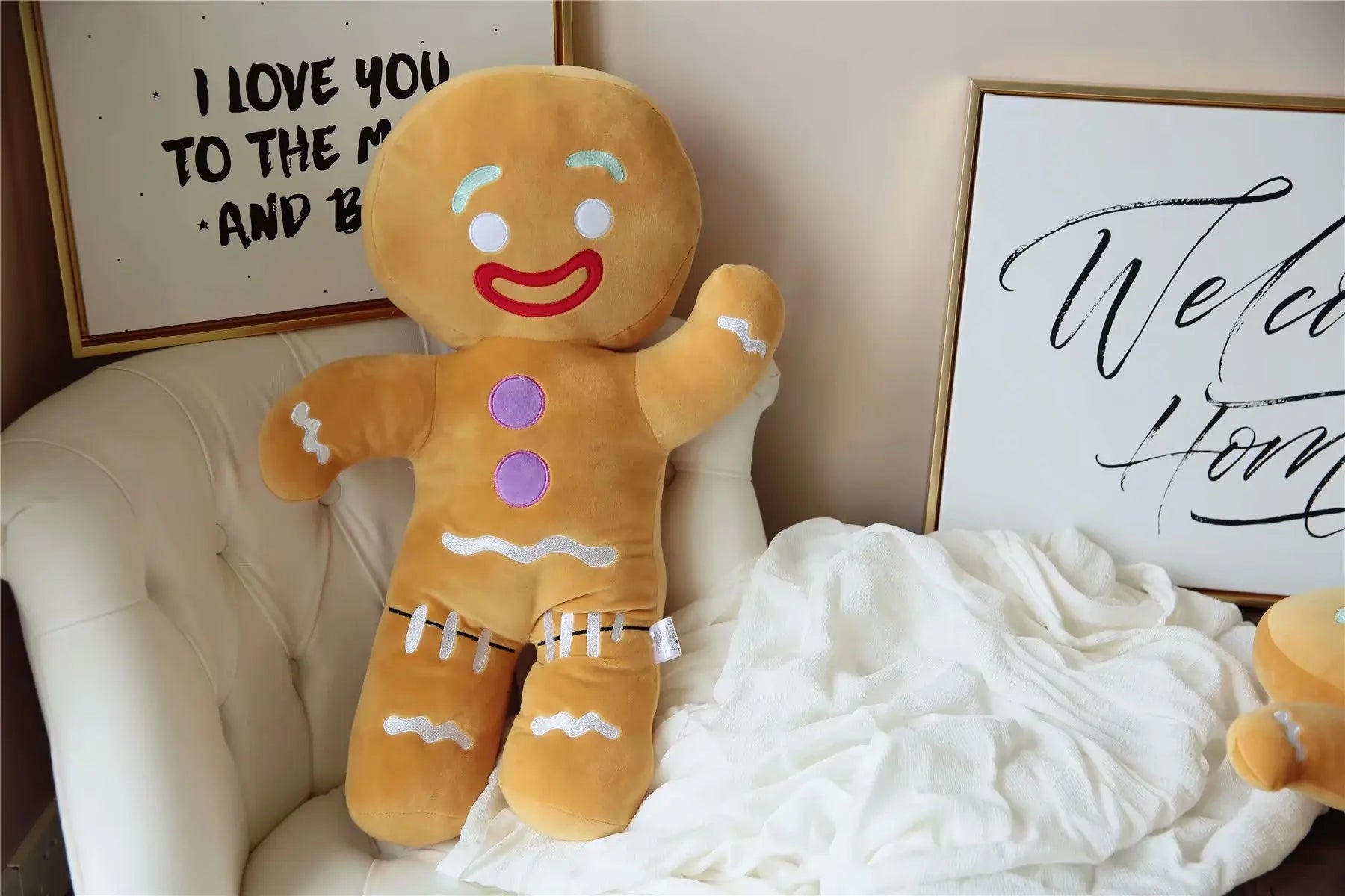 Gingerbread Man Plush Toy – Soft Stuffed Doll Gift