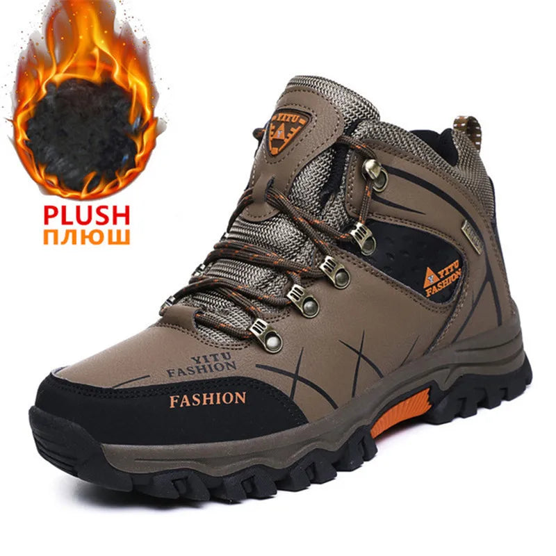 Waterproof Winter Leather Hiking Boots