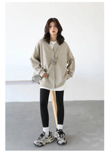 Women's Relaxed V-Neck Cotton-Blend Cardigan