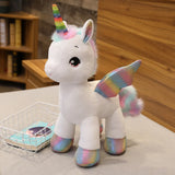 Nice Huggable Cute Unicorn Dream Rainbow Plush Toy High Quality Pink Horse Sweet Girl Home Decor Sleeping Pillow Gift For Kids