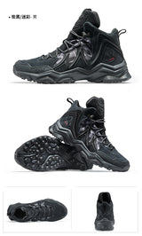 RAX Men Hiking Shoes winter Waterproof Outdoor Sneaker Men Leather Trekking Boots Trail Camping Climbing Hunting Sneakers Women