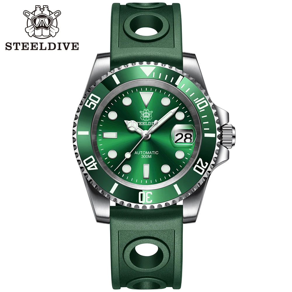 SD1953 Hot Selling Ceramic Bezel 41mm Steeldive 30ATM Water Resistant NH35 Automatic Mens Dive Watch