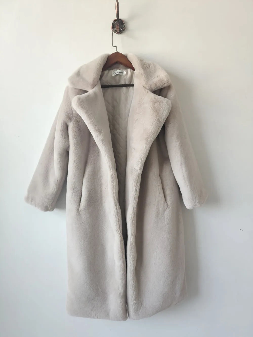 Luxury Faux Rabbit Fur Winter Overcoat