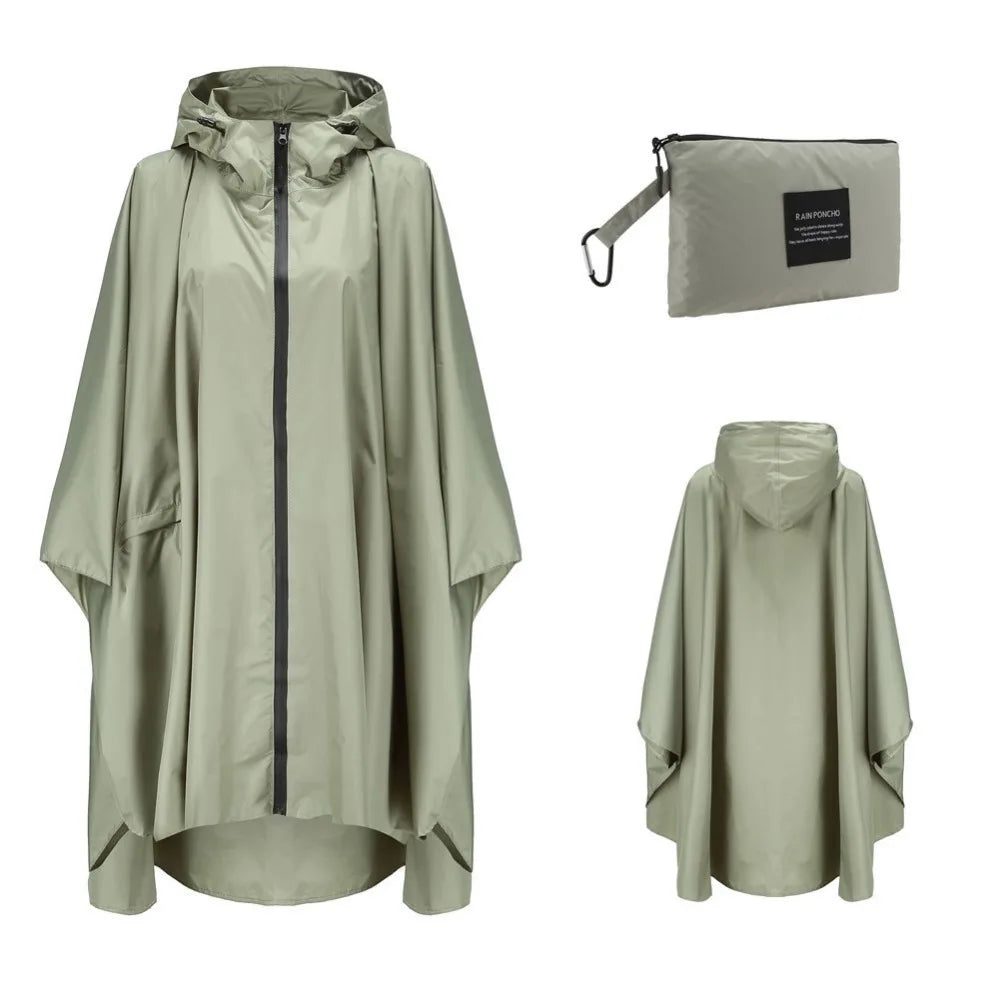 Women's Oversized Waterproof Rain Poncho – Windproof