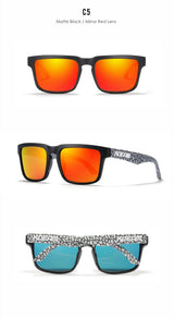 KDEAM Men's Polarized Sunglasses Fishing Lifestyles Mirrored Color Blocking Sun Glasses Women Legend Square Sunglass With Box