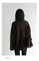 Women's Relaxed Mock Neck Knit Sweater