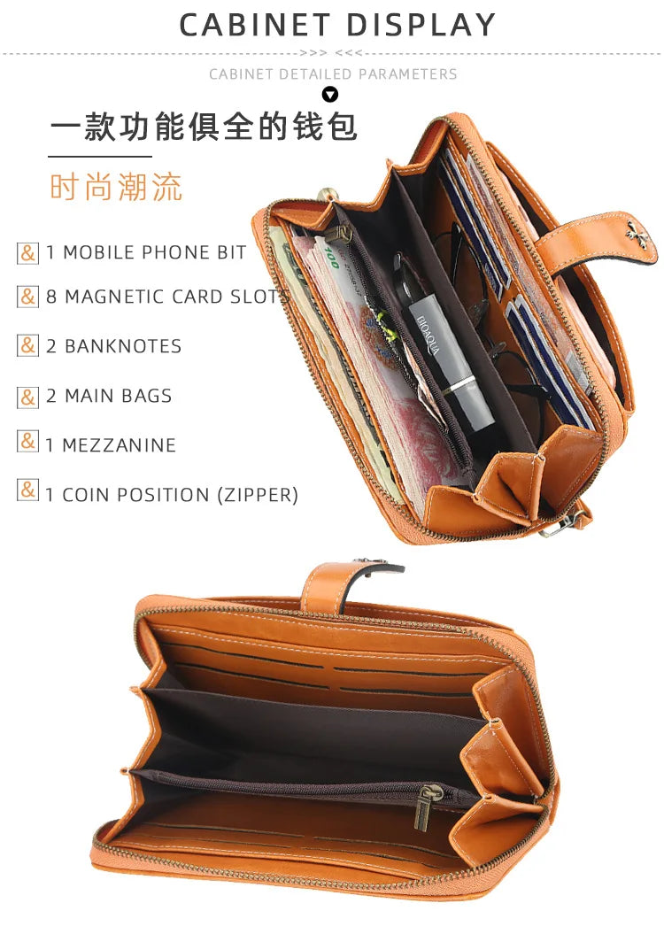 New Women Wallets Fashion Long PU Leather Top Quality Brand Card Holder Classic Female Purse Zipper Wallet For Women