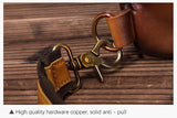 Hot Sell Men Genuine Bull Leather Vintage Coffee Triangle Chest Sling Bag Design Travel Daypack One Shoulder Crossbody Bag XB571