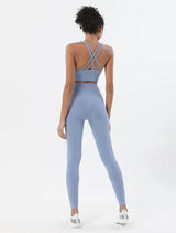 Women's Yoga Set with Sports Bra & High-Waist Leggings