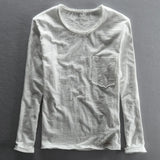 Men's Vintage Bamboo Cotton Long Sleeve Tee
