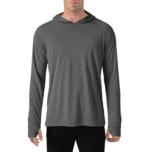 TACVASEN Men's Quick-Dry Long Sleeve Hooded T-Shirt