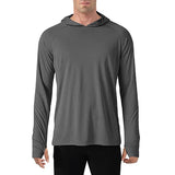 TACVASEN Men's Quick-Dry Long Sleeve Hooded T-Shirt