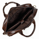 Men Briefcase Genuine Leather Laptop Bag 14 15.6" PC Doctor Lawyer Computer Bag Cowhide Male Briefcase Leather Men Business Bag