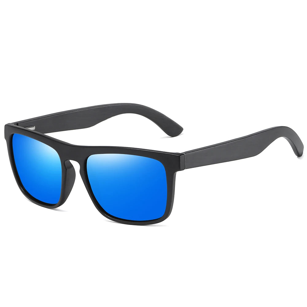 GM New Arrivals Black Wooden Polarized Sunglasses for Men Bamboo Sunglasses Red UV400 Lenses Fashion Driving Shades Carton S5523