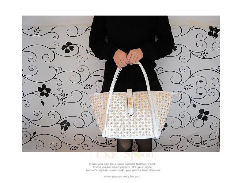 iPinee Rhinestones Crossbody Bags For Women Patent  Leather Luxury Handbags Women Bag Designer Ladies Messenger Bag Sac A Main