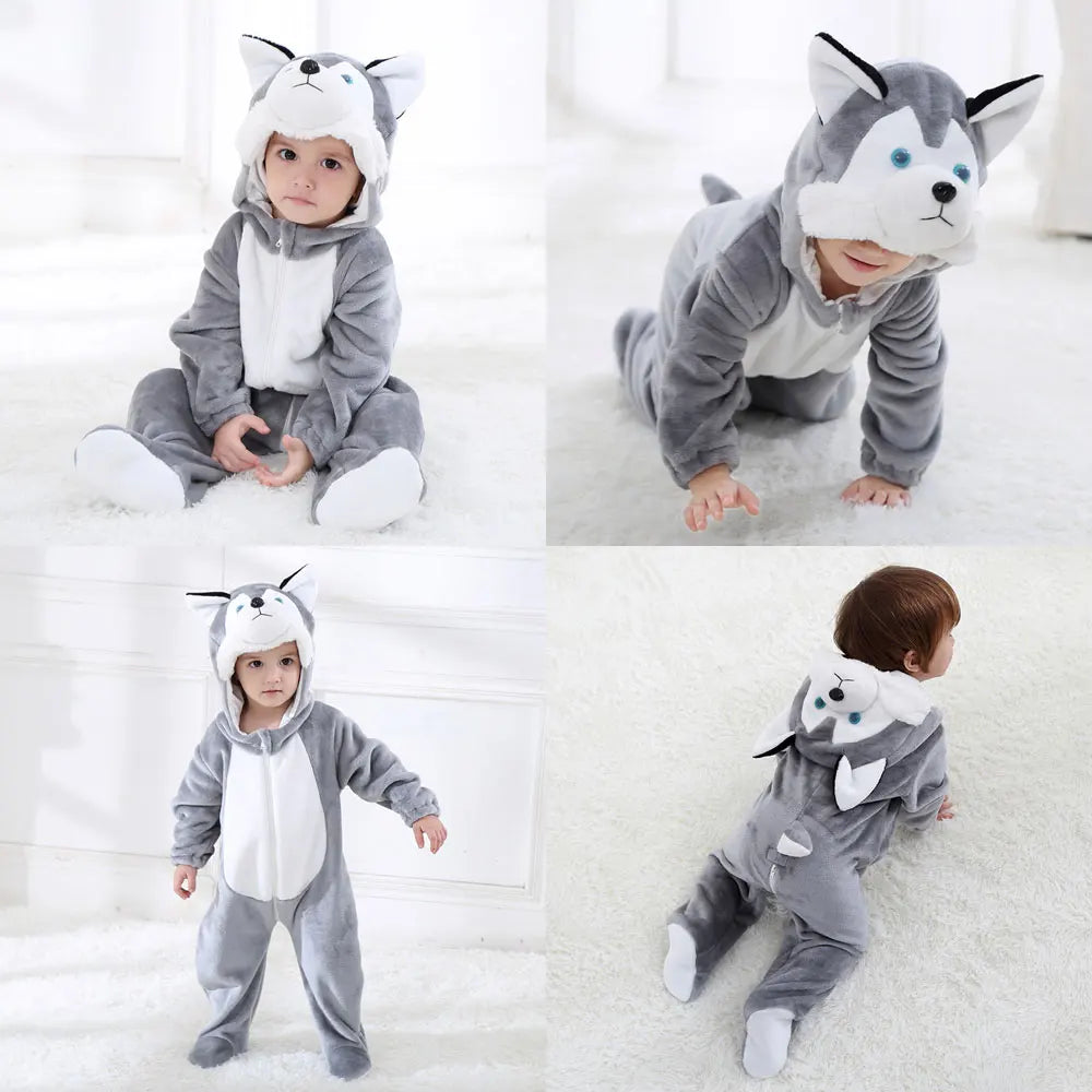 Umorden Baby & Toddler Animal Romper | Cozy Plush Cartoon Coverall
