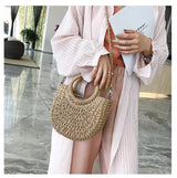 Women's Handmade Straw Tote Bag – Bohemian Beach Weave