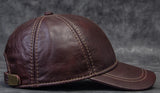Men's Genuine Leather Baseball Cap | Eagle Print
