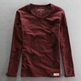 Men's Vintage Bamboo Cotton Long Sleeve Tee