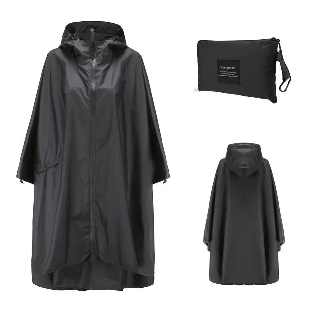 Women's Oversized Waterproof Rain Poncho – Windproof