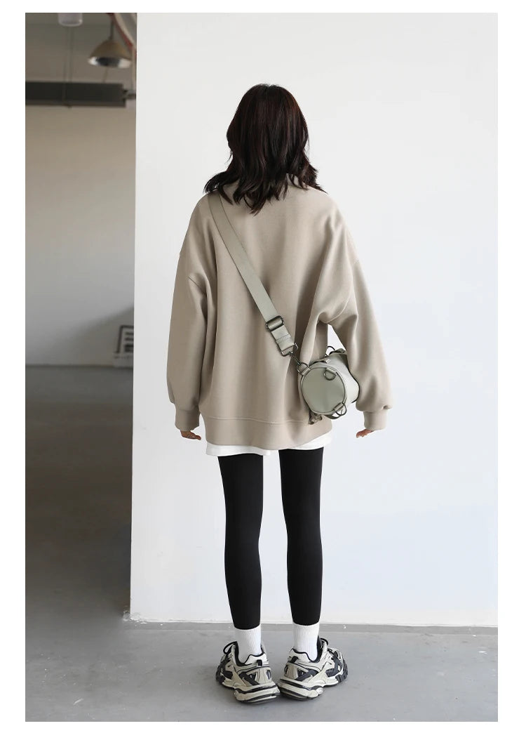 Women's Relaxed V-Neck Cotton-Blend Cardigan