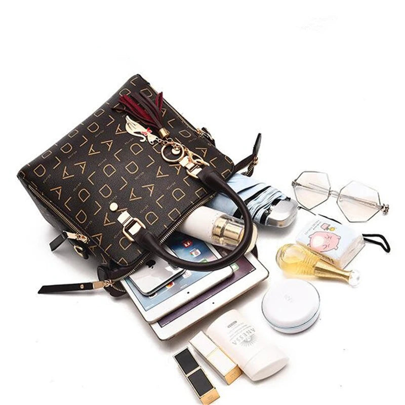 Elegant Tassel PU Leather Tote