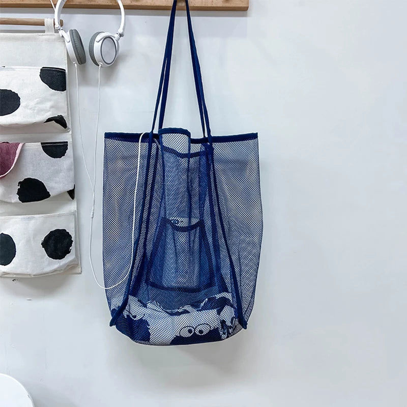 Women's Mesh Tote Bag for Beach & Shopping