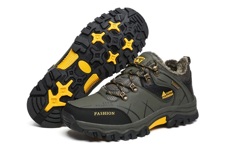 Waterproof Winter Leather Hiking Boots