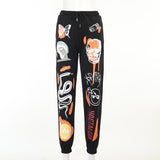 Women's Hippie Cartoon Print Joggers