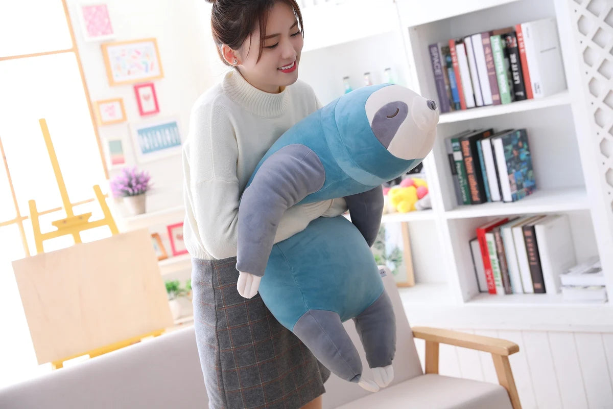 65-100cm Super Soft Stuffed Sloth Toy Plush Cute Sloths Soft Toy Animals Plushie Doll Pillow Birthday Gift