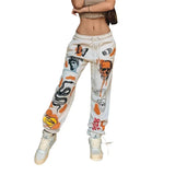 Women's Hippie Cartoon Print Joggers