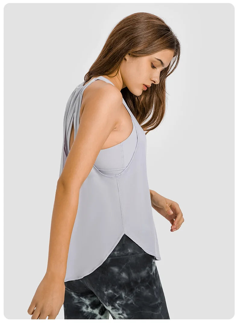 Women 2 Piece Bra Set Female 2 in 1tank Top With Stretch Gym Bras