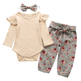 Baby Girl 3-Piece Outfit with Pants & Headband